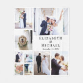 新しいフォトコラージュ結婚ズ フリースブランケット (正面)