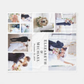 新しいフォトコラージュ結婚ズ フリースブランケット (正面(横))