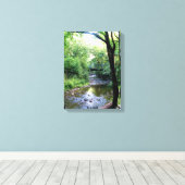 新しいフォトサンライトテネシー山脈クリークツリー キャンバスプリント (インサイチュ (ウッドフロア))