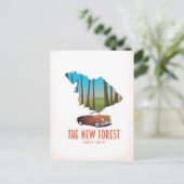 新しいフォレストハンプシャーイングランドの地図 ポストカード (スタンド正面)