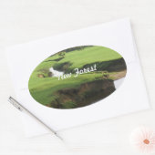 新しいフォレスト 楕円形シール (封筒)