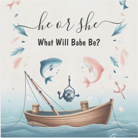 新しいフックベイトおもしろい木魚の魚釣り性別リビール シール (正面)