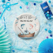 新しいフックベイトおもしろい木魚の魚釣り性別リビール ペーパープレート (パーティー)