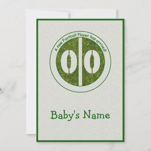 新しいフットボール選手は発表着きました 案内状 (正面)