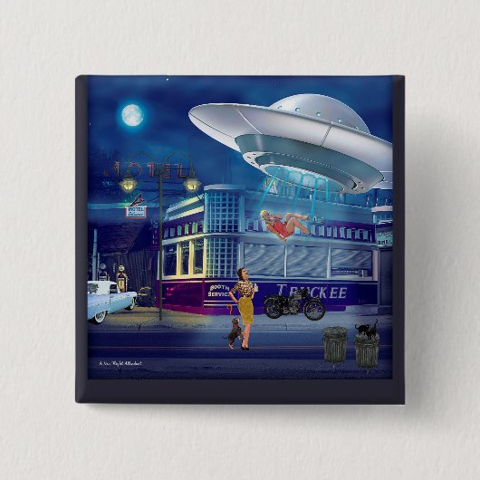 新しいフライト付き添い人 缶バッジ (正面)