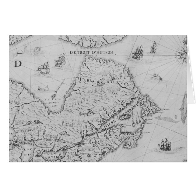 新しいフランスまたはカナダの地図 (正面横)