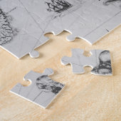 新しいフランスまたはカナダの地図 ジグソーパズル (側面)