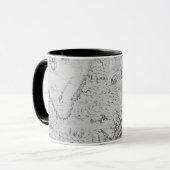 新しいフランスまたはカナダの地図 マグカップ (正面左)