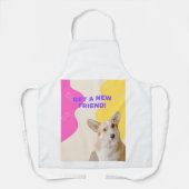 新しいフレンドの作成デザイン エプロン (正面)