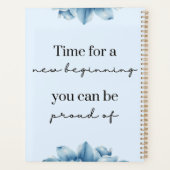 新しいフローラの開始時刻（青） やる気を起こさせる プランナー手帳 (裏面)