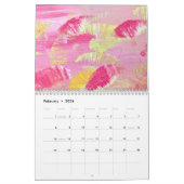 新しいブラシストローク2026カレンダー カレンダー (2月 2026)