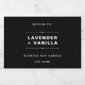 新しいブラックモダンキャンドル製品ラベルシール フードラベル (シングルラベル)