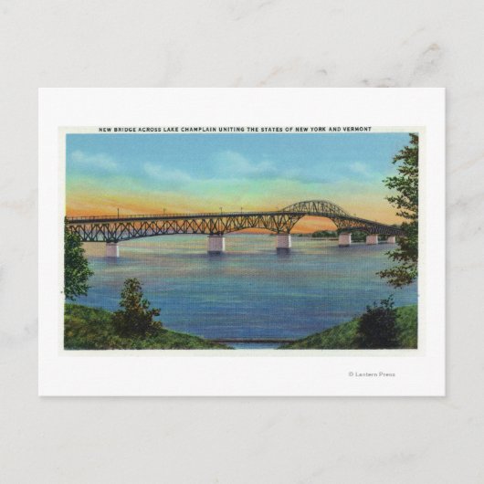 新しいブリッジのクローズアップ ポストカード (正面)
