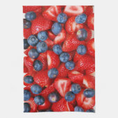 新しいブルーベリーおよびいちごの台所タオル キッチンタオル (縦)