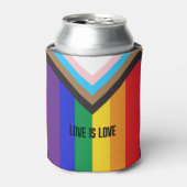 新しいプライドフラグの色ストライプのウィンドウの固定 缶クーラー (缶正面)