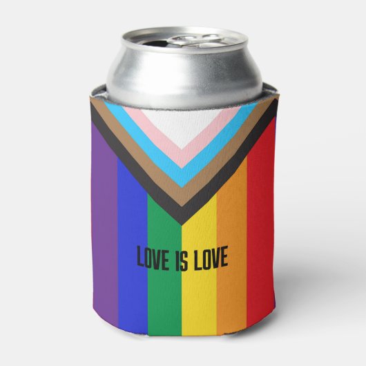 新しいプライドフラグの色ストライプのウィンドウの固定 缶クーラー (缶正面)