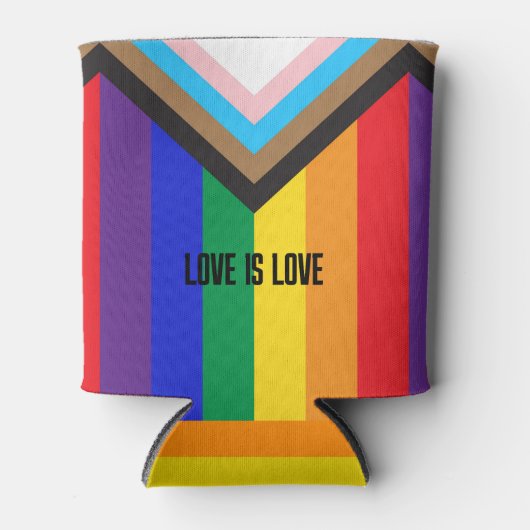 新しいプライドフラグの色ストライプのウィンドウの固定 缶クーラー (正面)