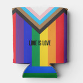 新しいプライドフラグの色ストライプのウィンドウの固定 缶クーラー (裏面)