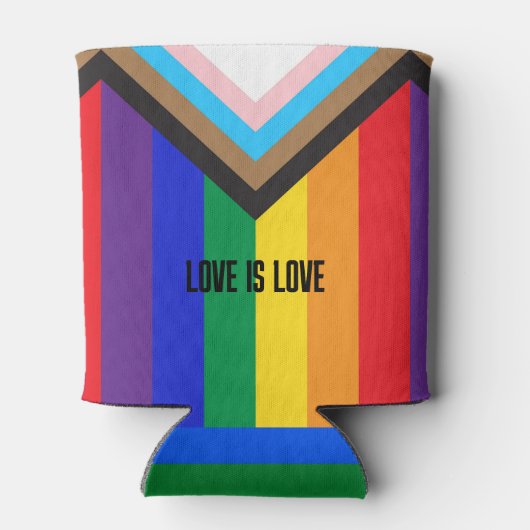 新しいプライドフラグの色ストライプのウィンドウの固定 缶クーラー (裏面)