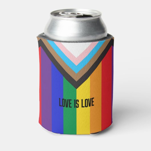 新しいプライドフラグの色ストライプのウィンドウの固定 缶クーラー (缶裏面)