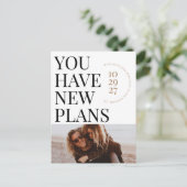 新しいプランの写真を保存する日付はがき ポストカード (スタンド正面)