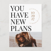 新しいプランの写真を保存する日付はがき ポストカード (正面)