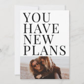 新しいプランの写真ユニークを保存する日付カード セーブザデート (正面)