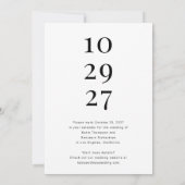 新しいプランの写真ユニークを保存する日付カード セーブザデート (裏面)