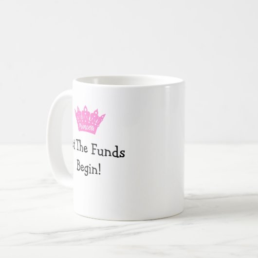 新しいプリンセスおめでとう! コーヒーマグカップ (正面左)