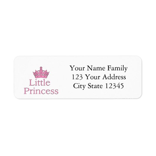 新しいプリンセス-王室のベビー! ラベル (正面)