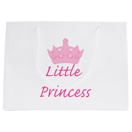 新しいプリンセス-王室のベビー! ラージペーパーバッグ (正面)