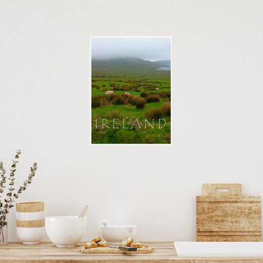 新しいプリントのアイルランドの緑と緑! ポスター (キッチン)