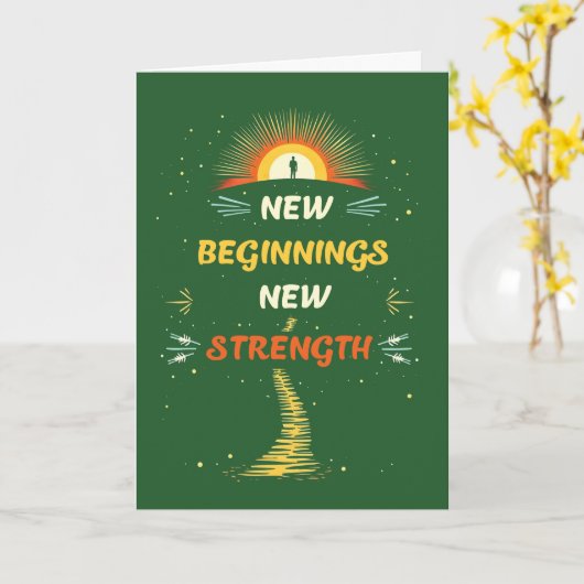 新しいプロテーゼおめでとう感動的 カード (黄色い花)