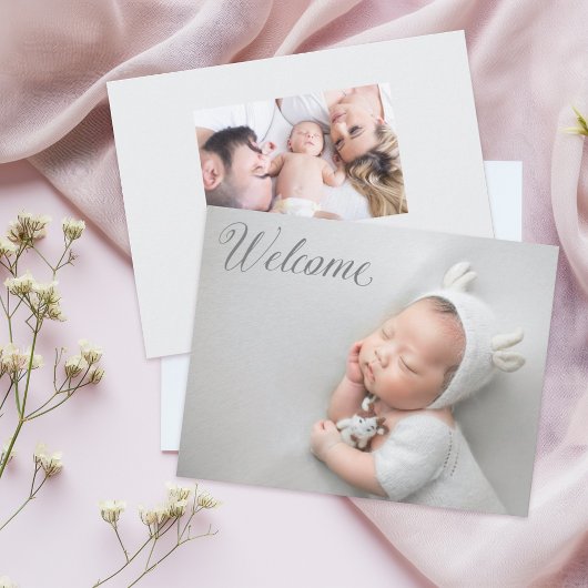 新しいベビーのおうちへようこそ発表 招待状