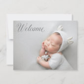 新しいベビーのおうちへようこそ発表 招待状 (正面)