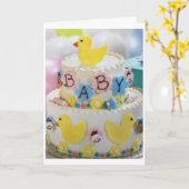 新しいベビーSON**おめでとう カード (黄色い花)