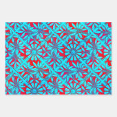 新しいペイズリーデイジーサンプラー ラッピングペーパーシート (正面3)