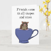 新しいペットのフクロモモンガのカスタムおめでとうカード カード (黄色い花)