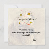 新しいペットの犬のカードおめでとうございます カード (裏面)