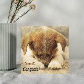 新しいペットの犬のカード - おめでとうございます カード