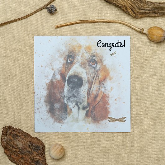 新しいペットの犬のカード - おめでとう カード