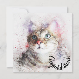 新しいペットの猫のカード - おめでとうございます カード