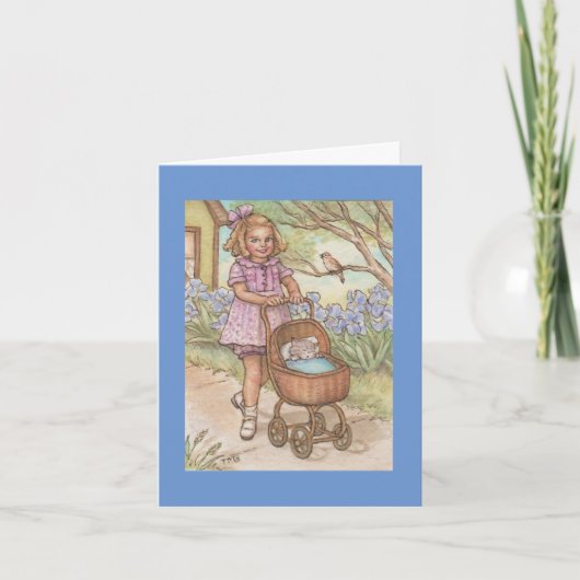 新しいペットの猫の子猫 おめでとう カード (正面)