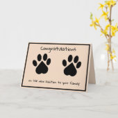 新しいペットの祝いカード カード (黄色い花)