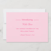 新しいペットの里親募集ガーリーがピンク 案内状 (裏面)