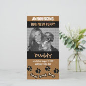 新しいペットの養子縁組のお知らせ 案内状 (スタンド正面)