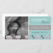 新しいペットの養子縁組のお知らせ 案内状 (正面/裏面)