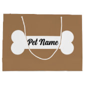 新しいペットカスタムの飼い主のための大きな犬の骨抱き枕 ラージペーパーバッグ (裏面)