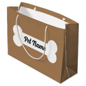 新しいペットカスタムの飼い主のための大きな犬の骨抱き枕 ラージペーパーバッグ (裏面アングル)