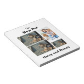 新しいペットカスタム4フォトコラージュ ノートパッド (アングル)